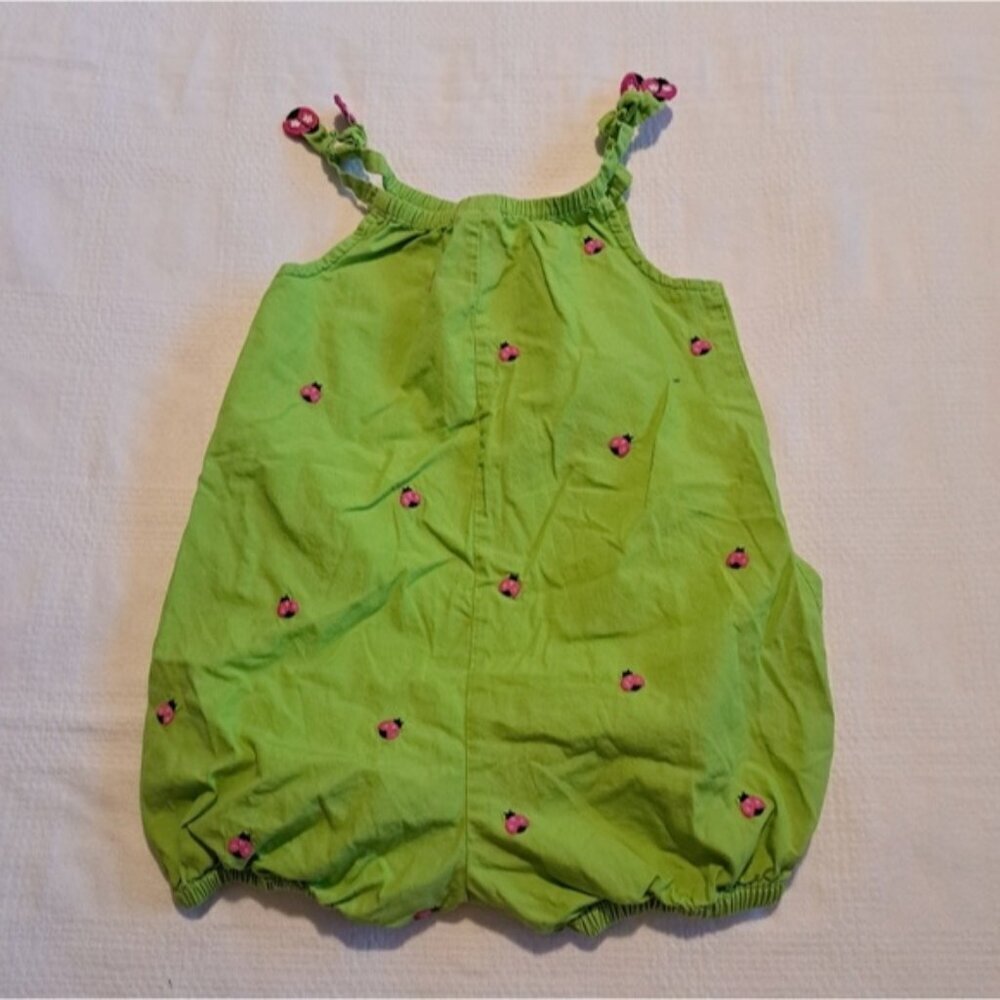Gymboree girls size 2T sleeveless bubble romper shortie allover ladybugs